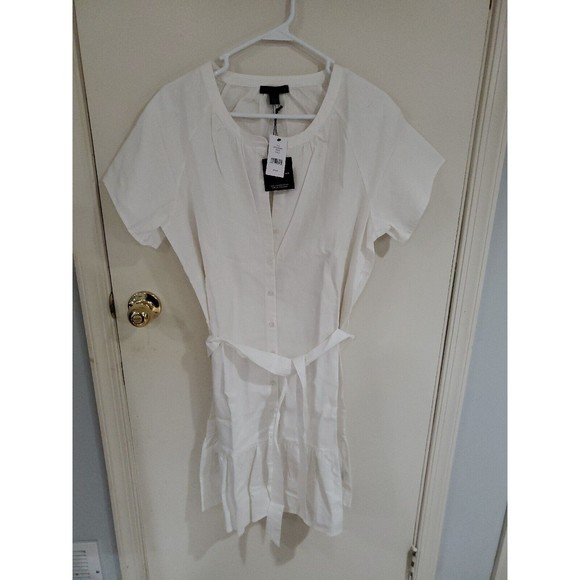 Saks Fifth Avenue Belted Linen Dress - Large - Picture 2 of 5